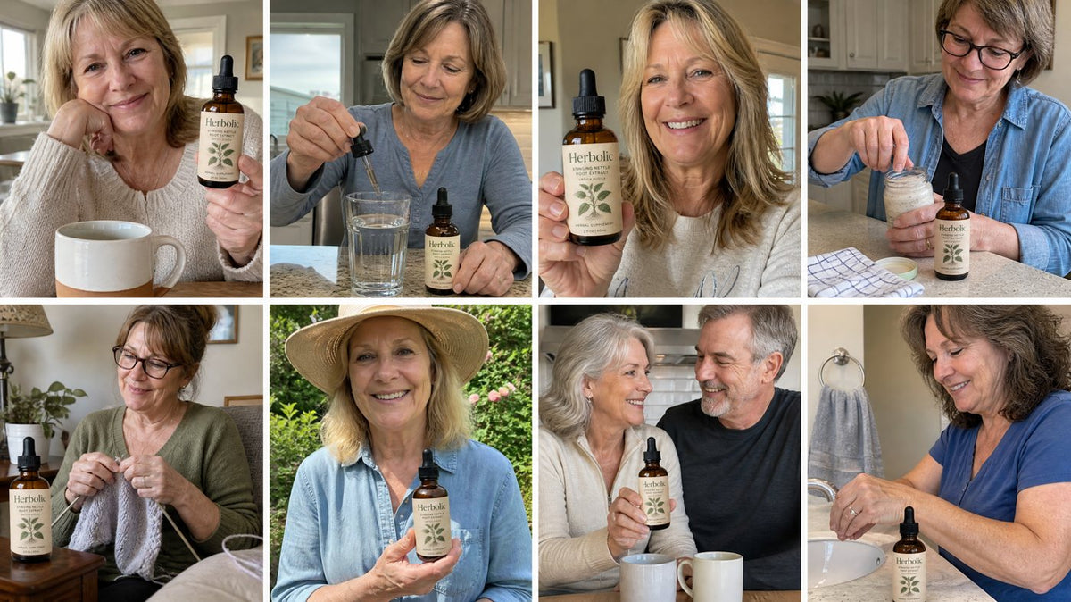 Herbolic customers with their nettle drops